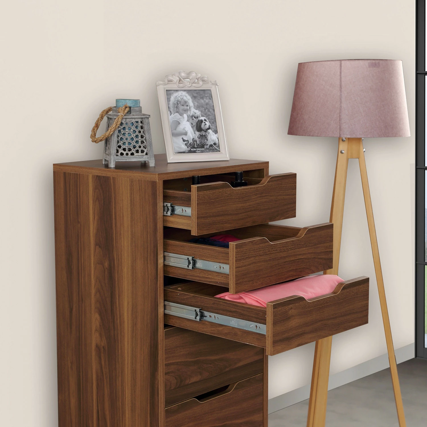 Komodë Hanah Home Flow, ngjyrë arre