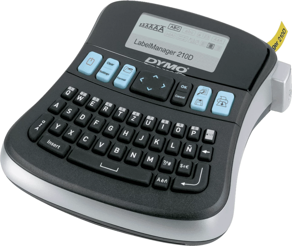 Printer etiketa desktop, Dymo, LabelManager 210D S0784470, Silver/Black