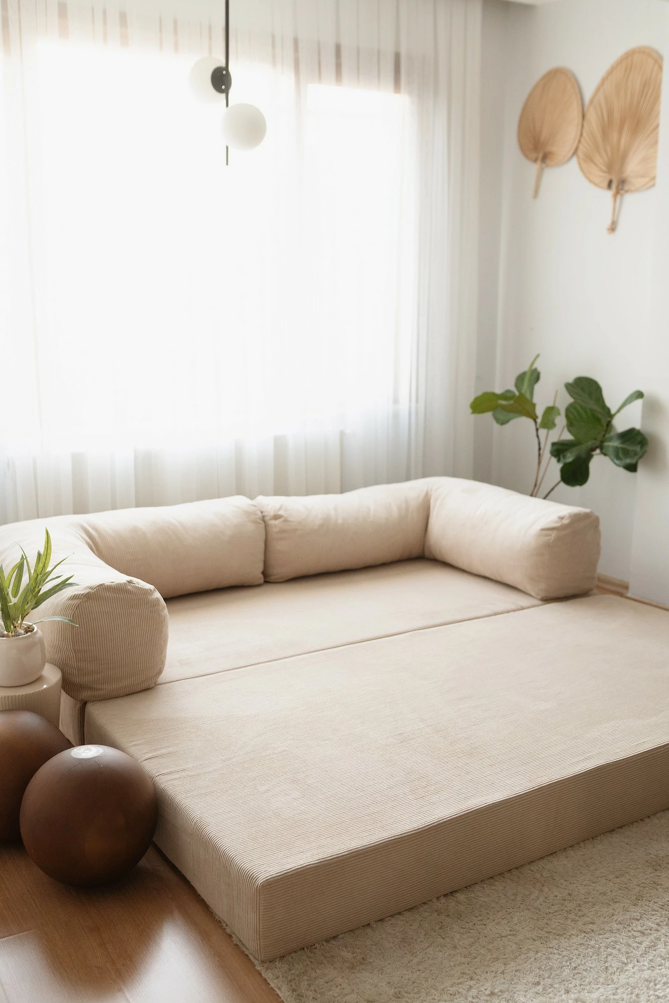 Divan-krevat 3 vende, Atelier del Sofa, Nook, kadife bezhë