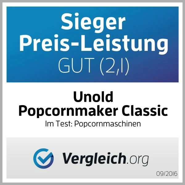 Aparat kokoshkash UNOLD 48525 Popcornmaker Classic, 900W, kuqe/bardhë/argjend