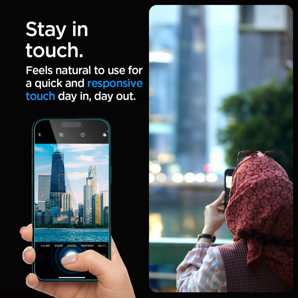 Xham mbrojtës Spigen Glas.tR EZ Fit për iPhone 15 Pro, transparent, 1 copë