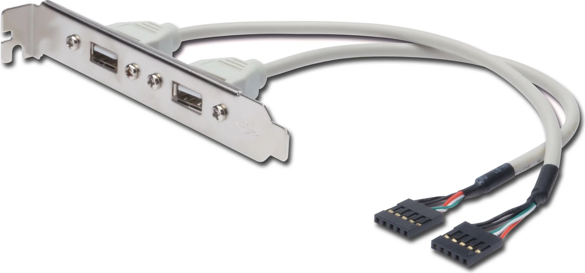 Kabllo USB Digitus Slotblech 2xUSB/A në IDC 2x5Pin 0.25m