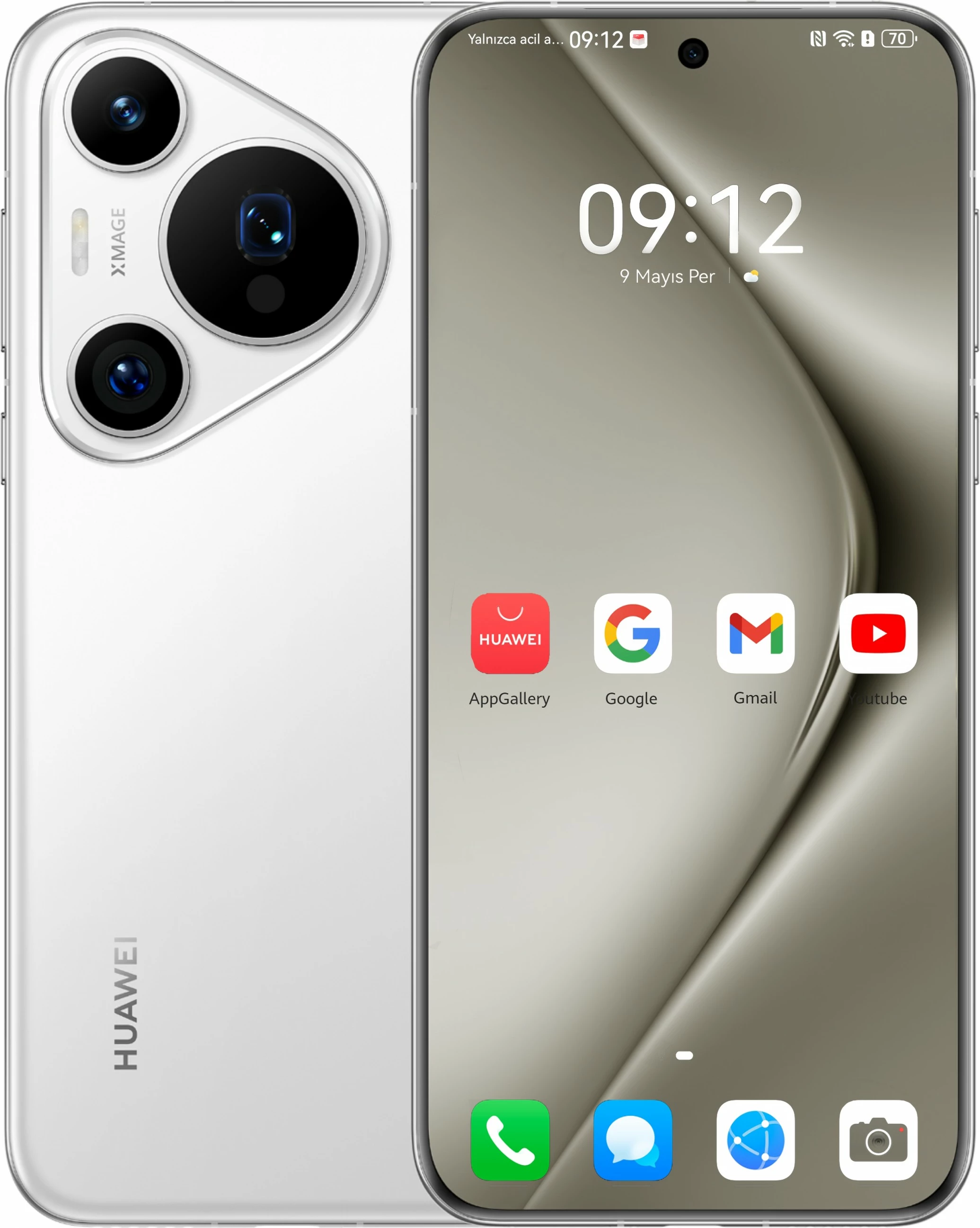 Celular Huawei PURA 70 PRO, 12 GB RAM, 512 GB, 50 MP, Bardhë