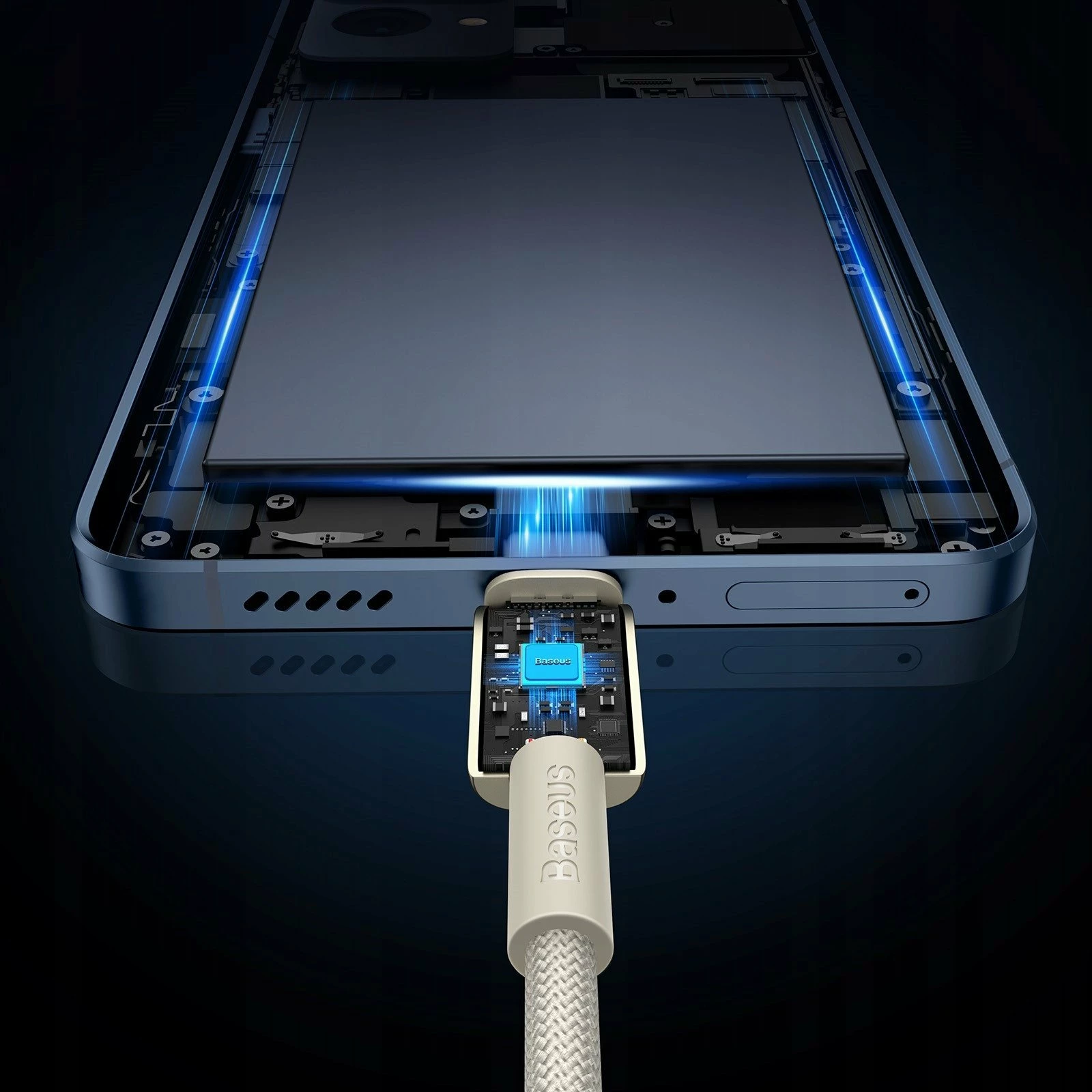 Kabllo USB-C Baseus Tungsten Gold P10319800G21-01, 2 m, PD 100W, 5A, USB-C në USB-C, e artë