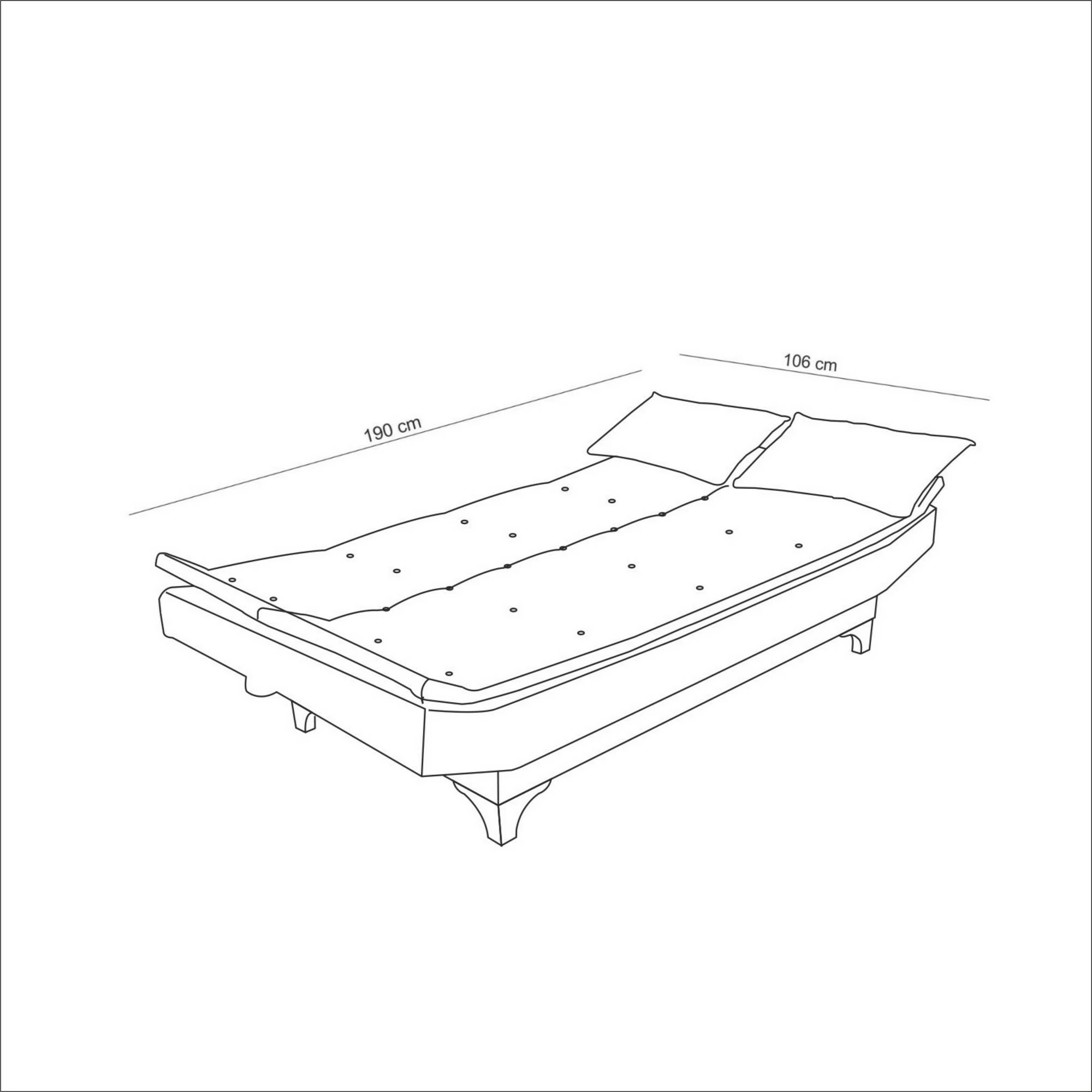Set divan-krevat dhe karrige, ngjyrë e gjelbër, Atelier del Sofa, Santo-TKM03-1070