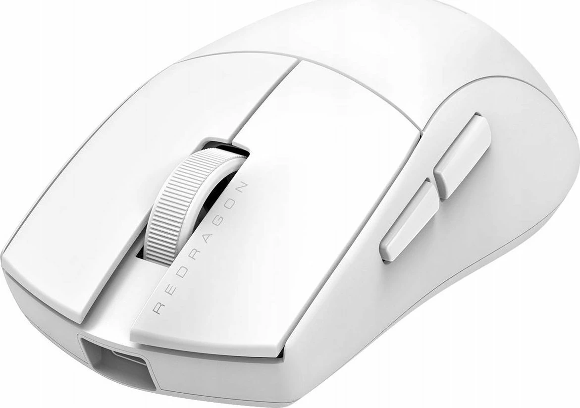 Maus gaming Redragon M916W Pro K1NG 26,000 DPI 4K (USB/2.4GHz/Bluetooth) 49 g, e bardhë