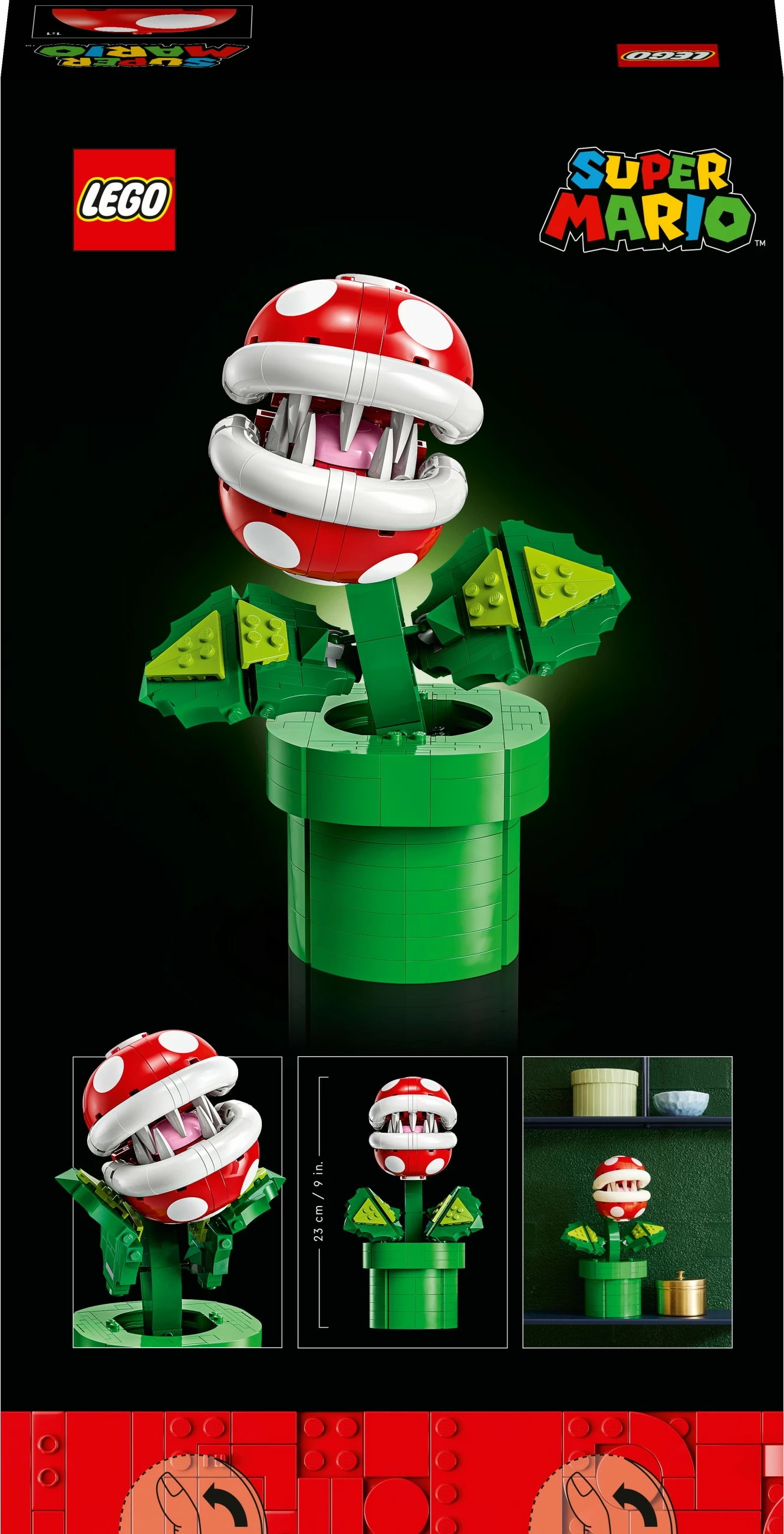 Set ndërtimi LEGO Super Mario Piranha Plant, 540 copë, shumëngjyrësh