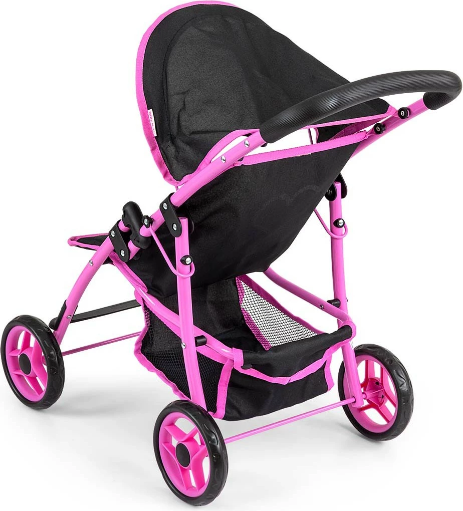 Karrocë lodër për kukulla Milly Mally Natalie Prestige, e zezë/rozë