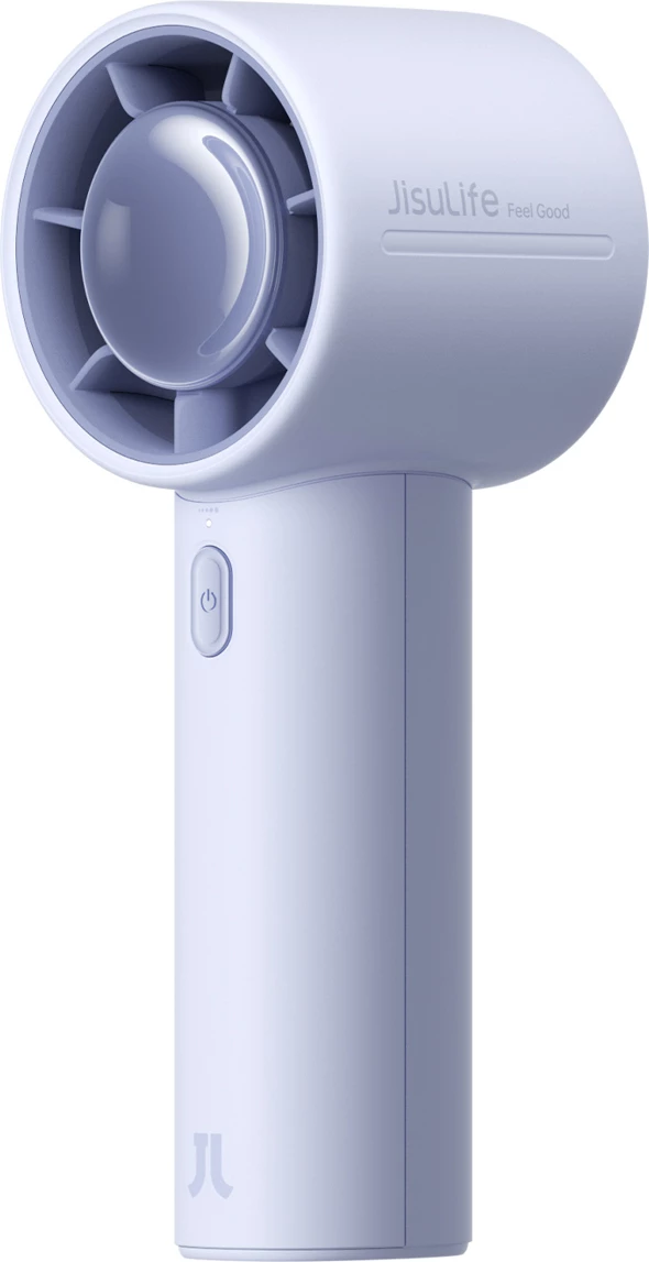 Ventilator dore Jisulife Handheld Fan 10, bateri 4000mAh, USB-C, blu, set me kabllo USB-C dhe litar