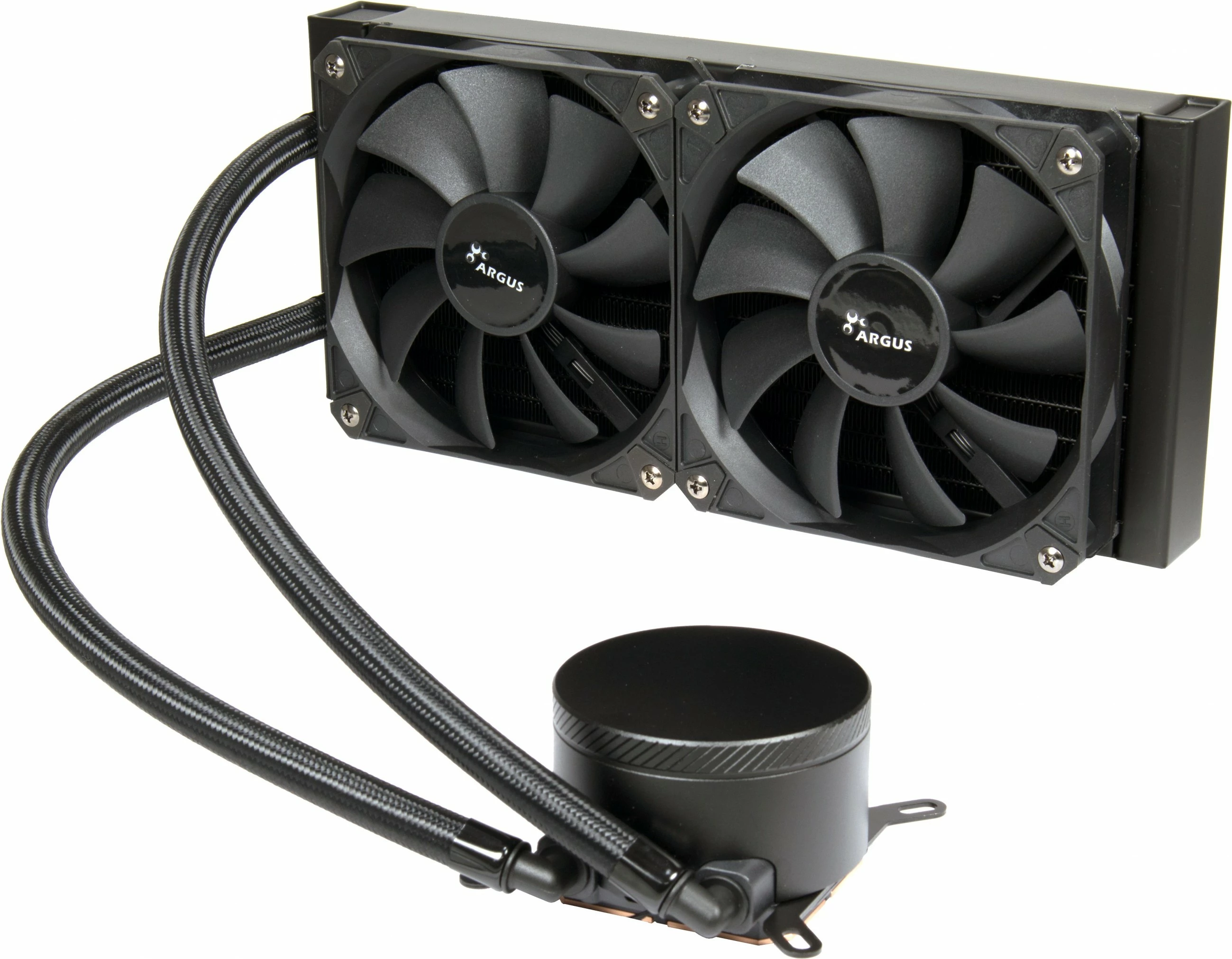 Kasë ftohëse me lëng Inter-Tech Argus Iceman B-240, 2x120mm, e zezë