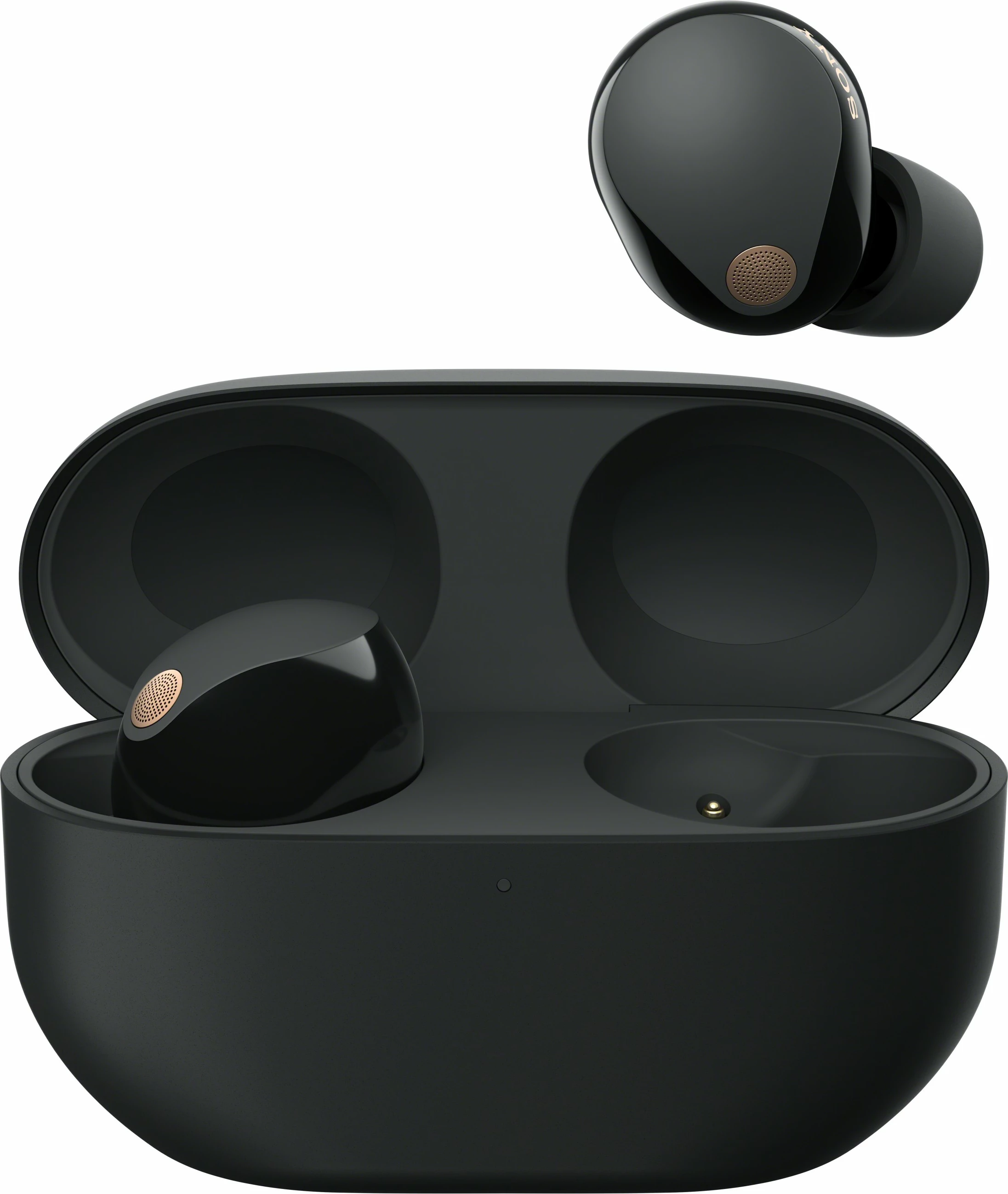 Kufje wireless SONY WF-1000XM5, noise canceling, 24h bateri, të zeza