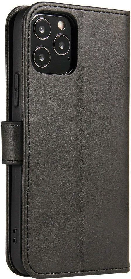 Mbështjellës Hurtel Magnet Case për Motorola Moto G 5G 2022, me flap, stand dhe xhep, i zi