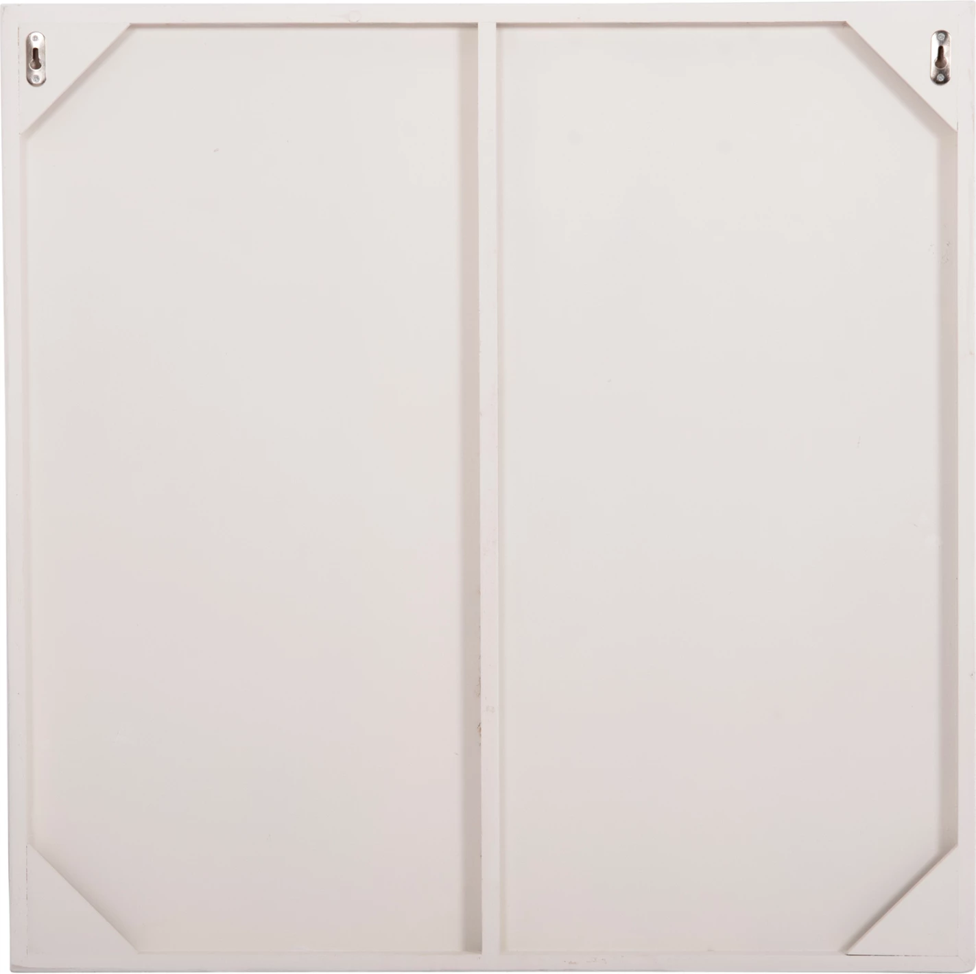 Panel dekorativ për mur, seri katrore Santorini, FH4508, MDF, ngjyrë e bardhë e zbehtë, 80x4x80 cm