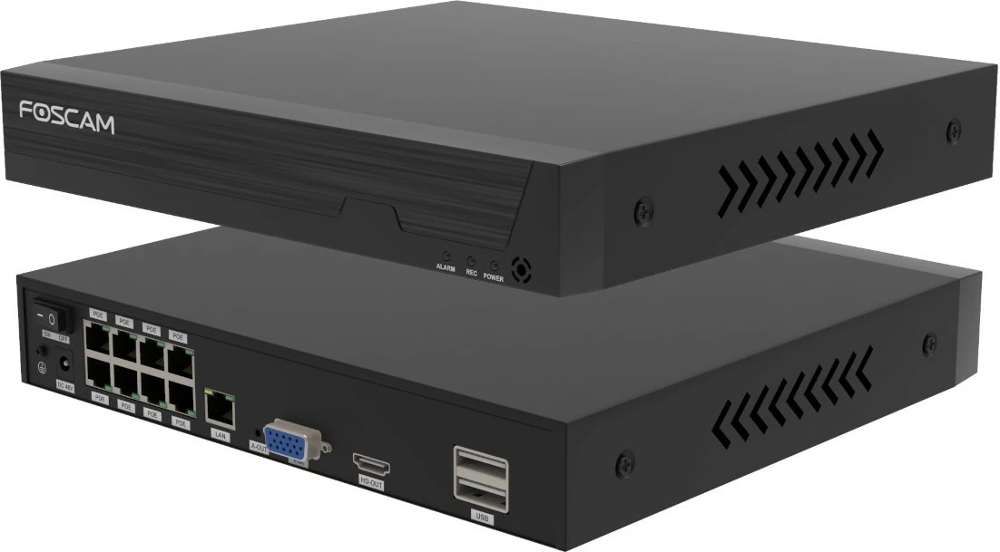 Set kamerash sigurie Foscam FN9108E-T4-2T me 4 kamera dhe recorder, 2TB, bardhë