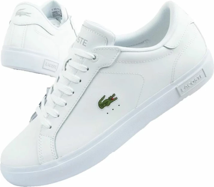 Këpucë për meshkuj Lacoste, të bardha