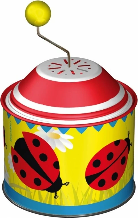 Kuti muzikore Lena Ladybug, 7.5 cm, shumëngjyrëshe