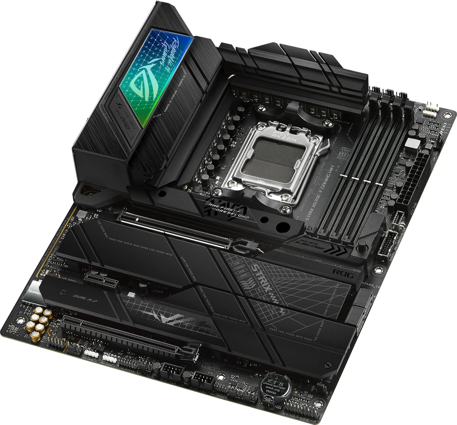Pllakë amë ASUS ROG STRIX X670E-F GAMING WIFI, Socket AM5, AMD Ryzen™ 7, DDR5-SDRAM, 128 GB, DIMM