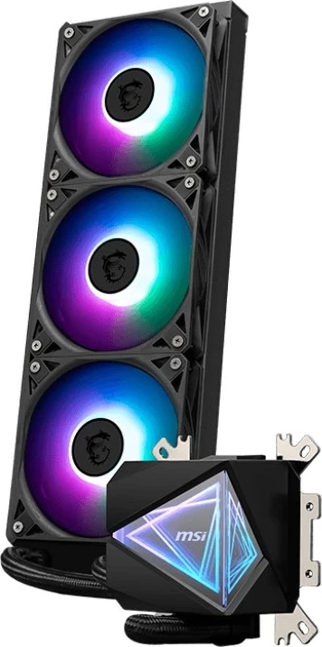 Sistem ftohës MSI MAG CORELIQUID I360, Kasë kompjuteri, Ftohës me lëng, 12 cm, Zi