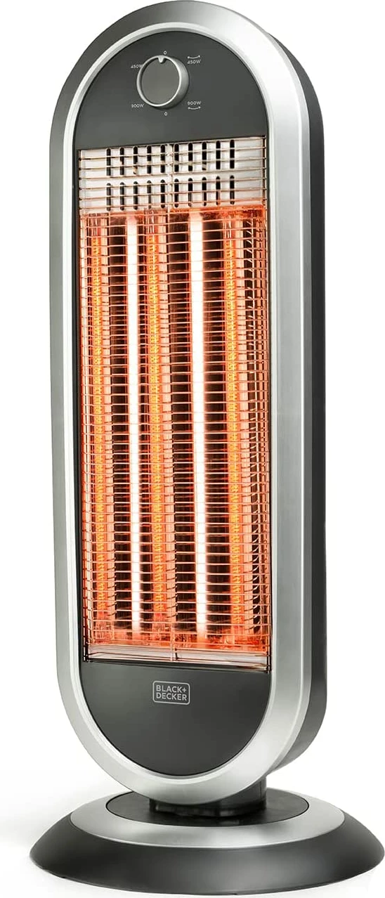 Ngrohës infra të kuqe Black&Decker BXCSH900E 900 W, deri 10 m², me oscilim, gri, 1 copë