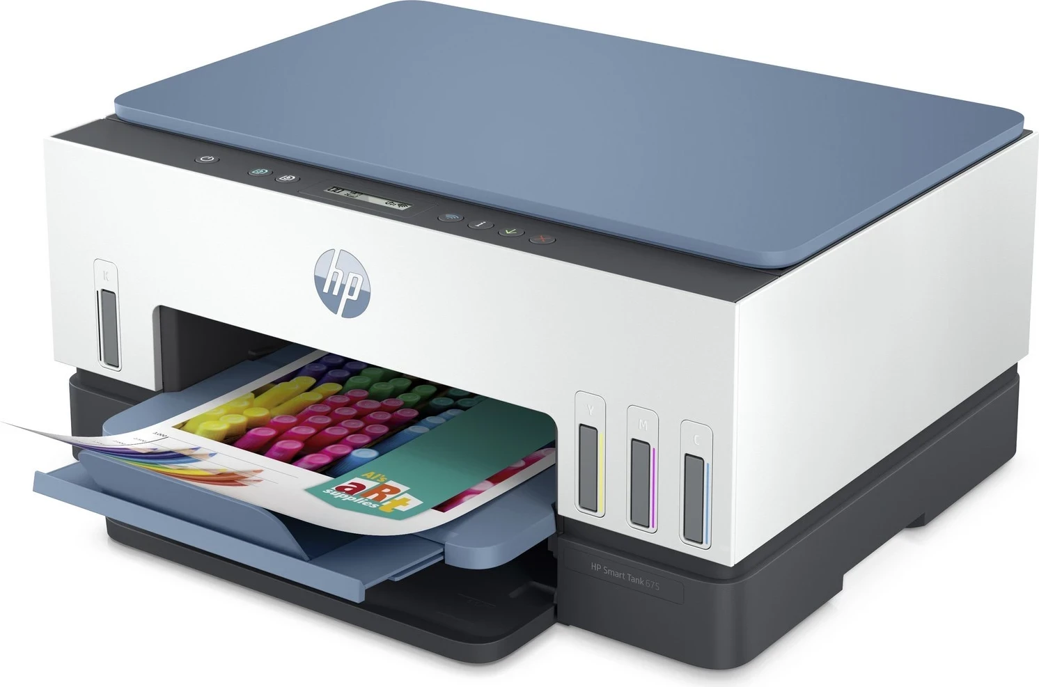 Printer HP Smart Tank 675, me WiFi dhe printim dyanshëm