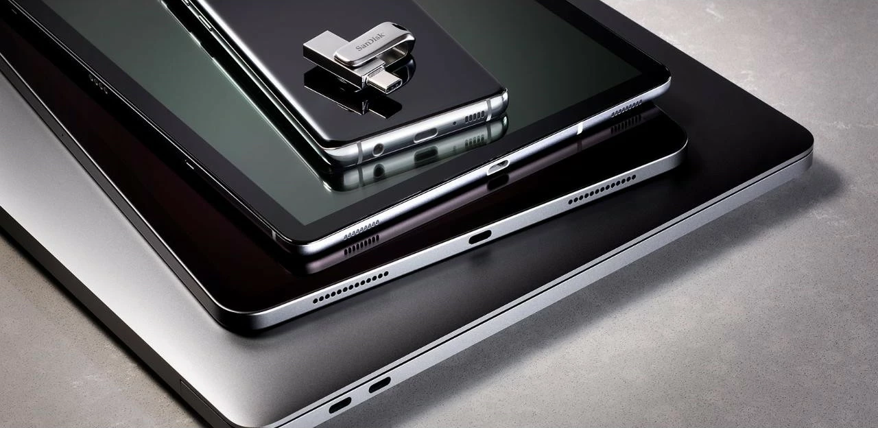 USB SanDisk Ultra Dual Drive Luxe, 64 GB, USB Type-A / USB Type-C, 3.2 Gen 1, 150 MB/s, Inox