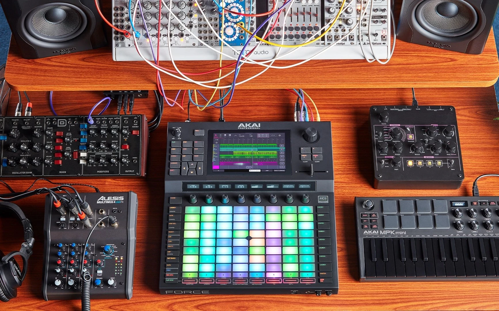 Paisje për prodhim muzikor AKAI FORCE Standalonem, MIDI USB, e zezë