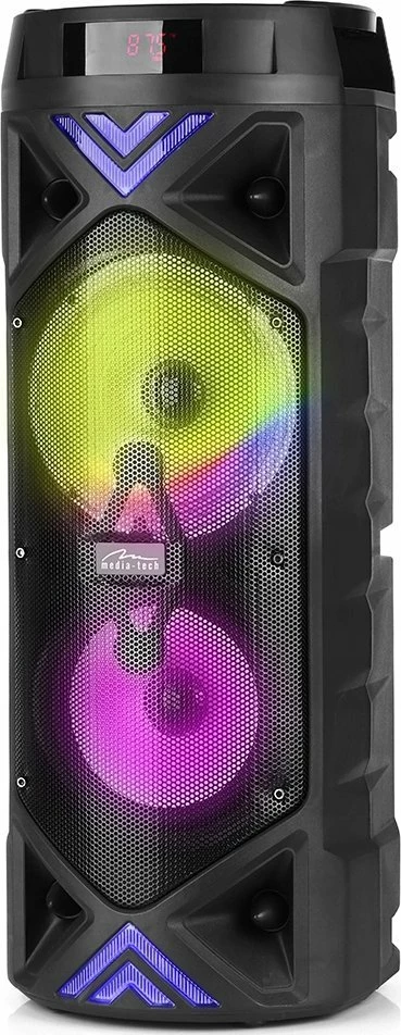 Altoparlant Media-Tech Funbox Keg Pro MT3182, Bluetooth 5.0, 50W RMS, RGB, FM radio, me mikrofon & telekomandë, i zi
