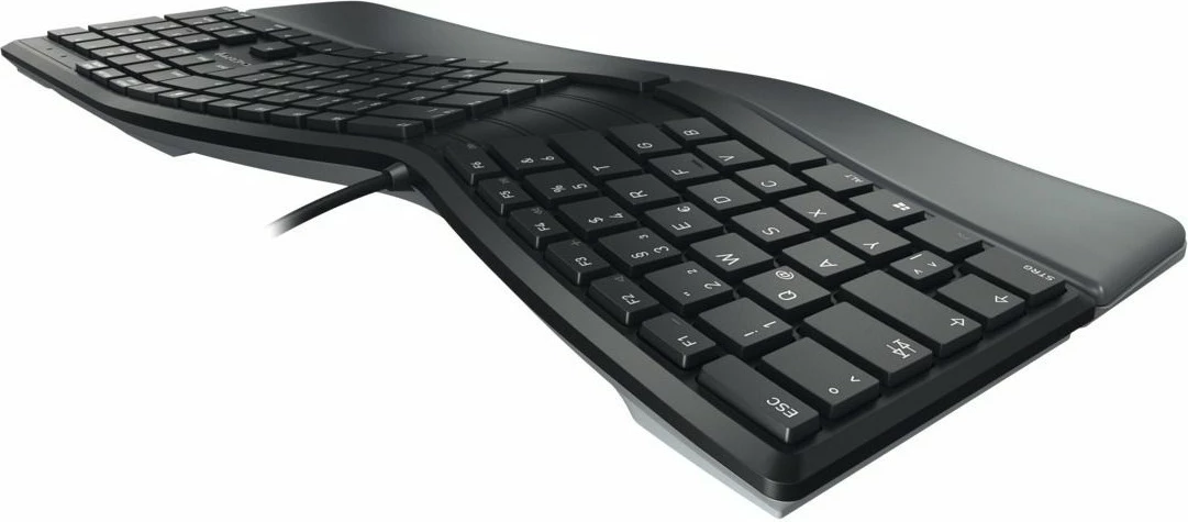 Tastierë Cherry KC 4500 ERGO, Full-size, USB, AZERTY, Ngjyrë e zezë