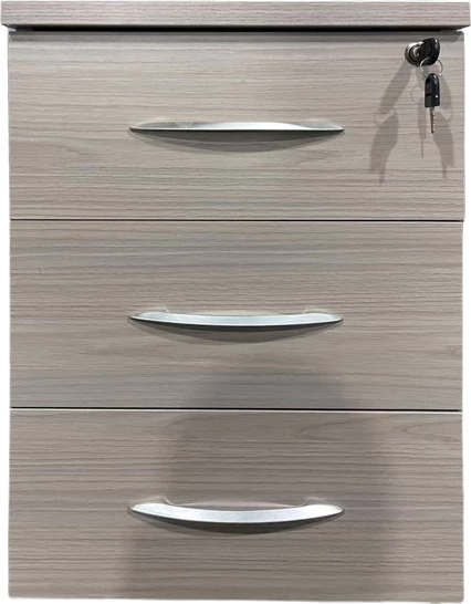 Sirtar për zyre në rrota, ngjyrë gri-bardhë, 40x40x55cm