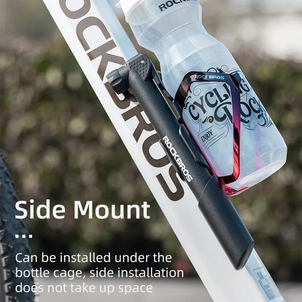 Pompë biçiklete Rockbros 42520001001, najlon, 5.5 bar, e zezë