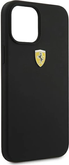 Mbështjellës Ferrari FESSIHCP12LBK për iPhone 12 Pro Max 6.7", silikon, zi