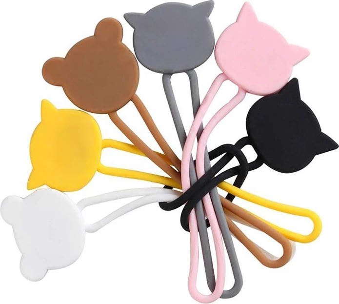 Mbështjellës kabllosh Hurtel prej silikoni, i bardhë