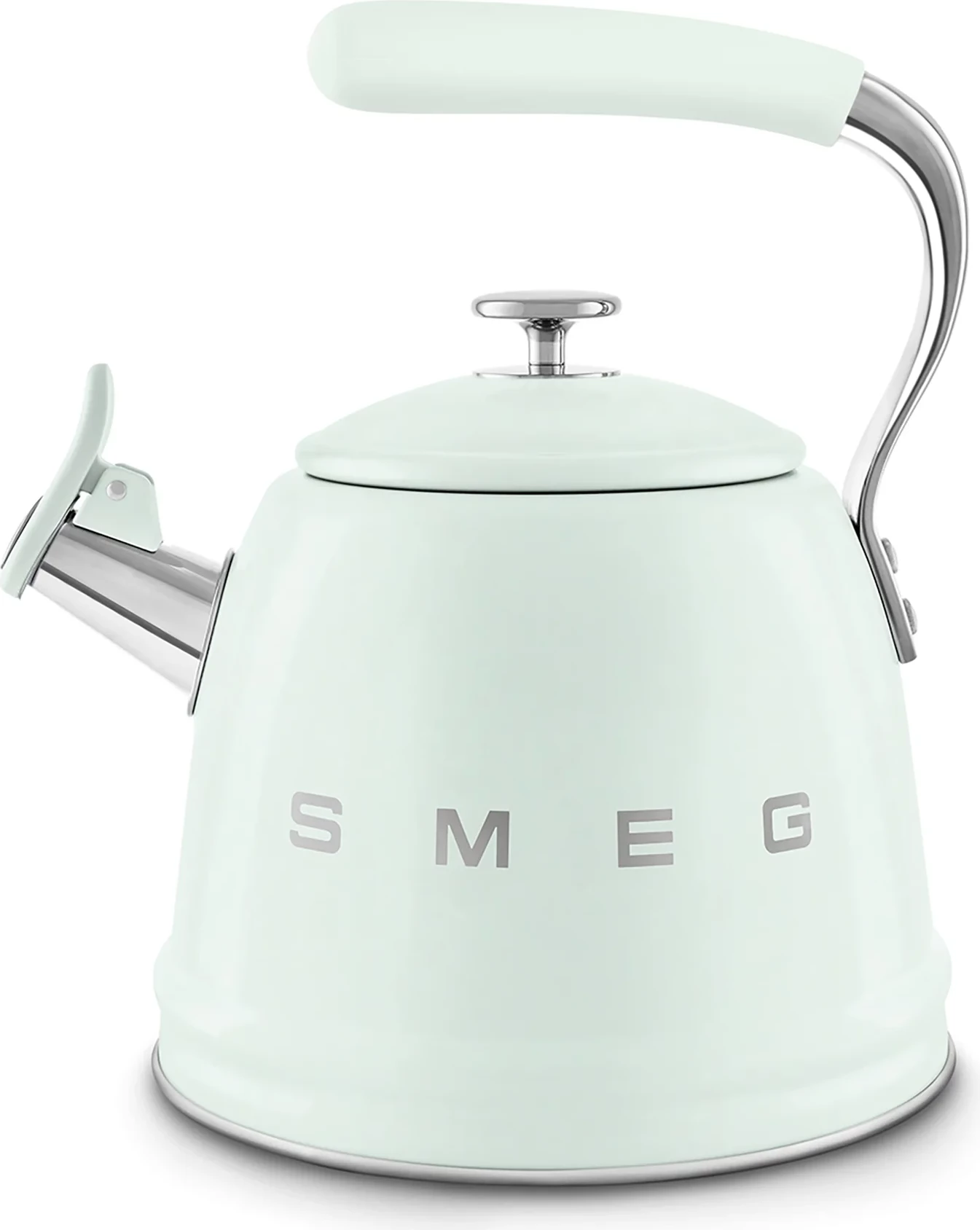 Çajnik me fishkëllimë, Smeg, CKLW2001PG, 2.3 L, inoks, për induksion/gaz/elektrik, jeshile pastel