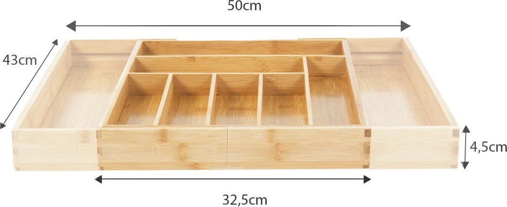 Organizues sirtari bambu GreenBlue GB379, i zgjerueshëm, 9 ndarje, ngjyrë druri