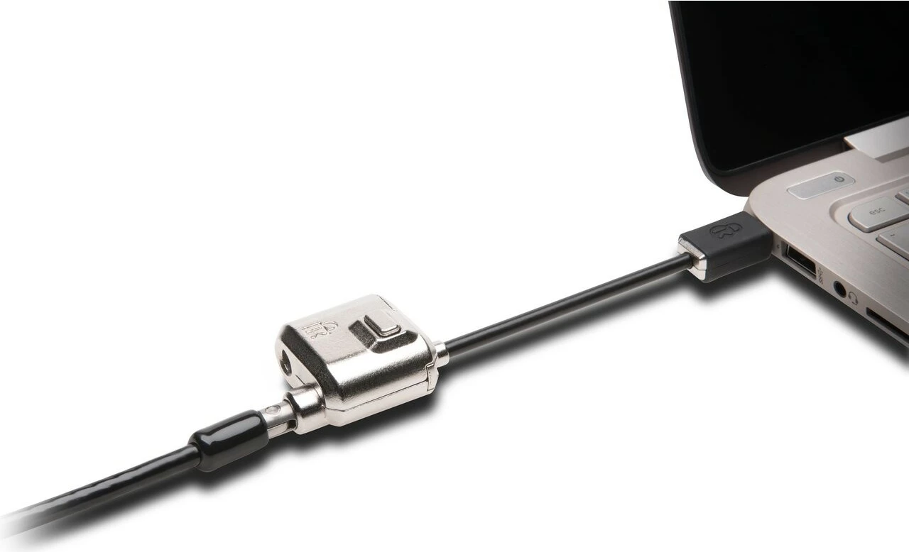 Kensington MiniSaver Lock, 1.8 m, çelës, çelik karboni, e zezë