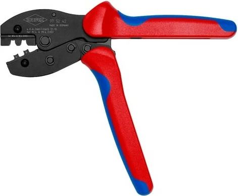 Krimpzange Knipex PreciForce MC4/EVO2, 220mm, kuqe/blu