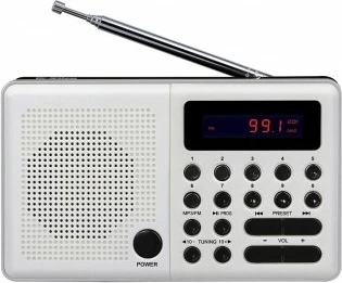 Radio portabile Eltra Pliszka, USB, FM, e bardhë