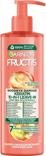 Krem flokësh pa shpëlarje Garnier Fructis Goodbye Damage 10-in-1 për femra, 400ml