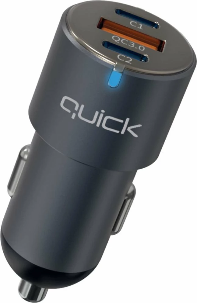 Karikues veture Quick QC-420 60W 1x USB-A + 2x USB-C, i zi