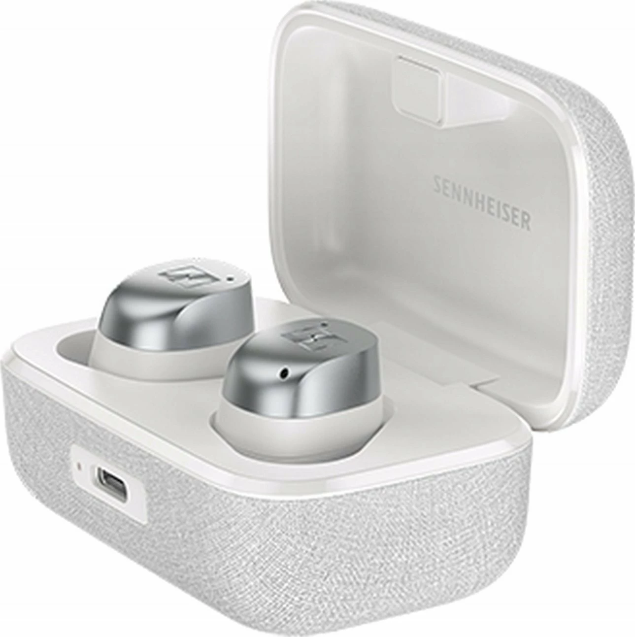 Kufje Sennheiser Momentum True Wireless 4 30 orë, ANC, LE Audio/Auracast, Qi, White-Silver