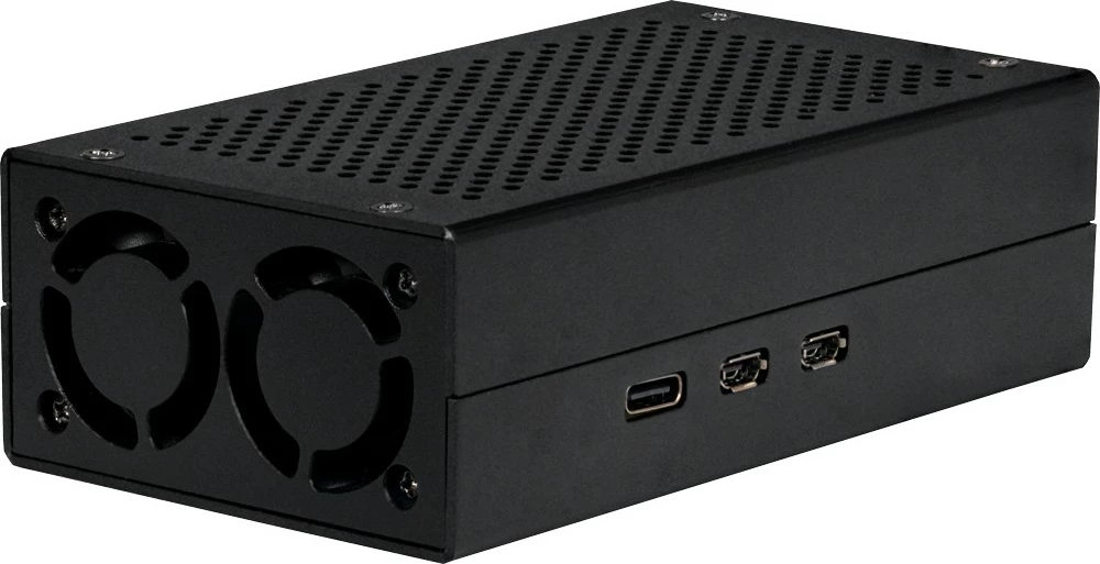 Kasë alumini Raspberry Pi PI5, M.2 HAT, e zezë