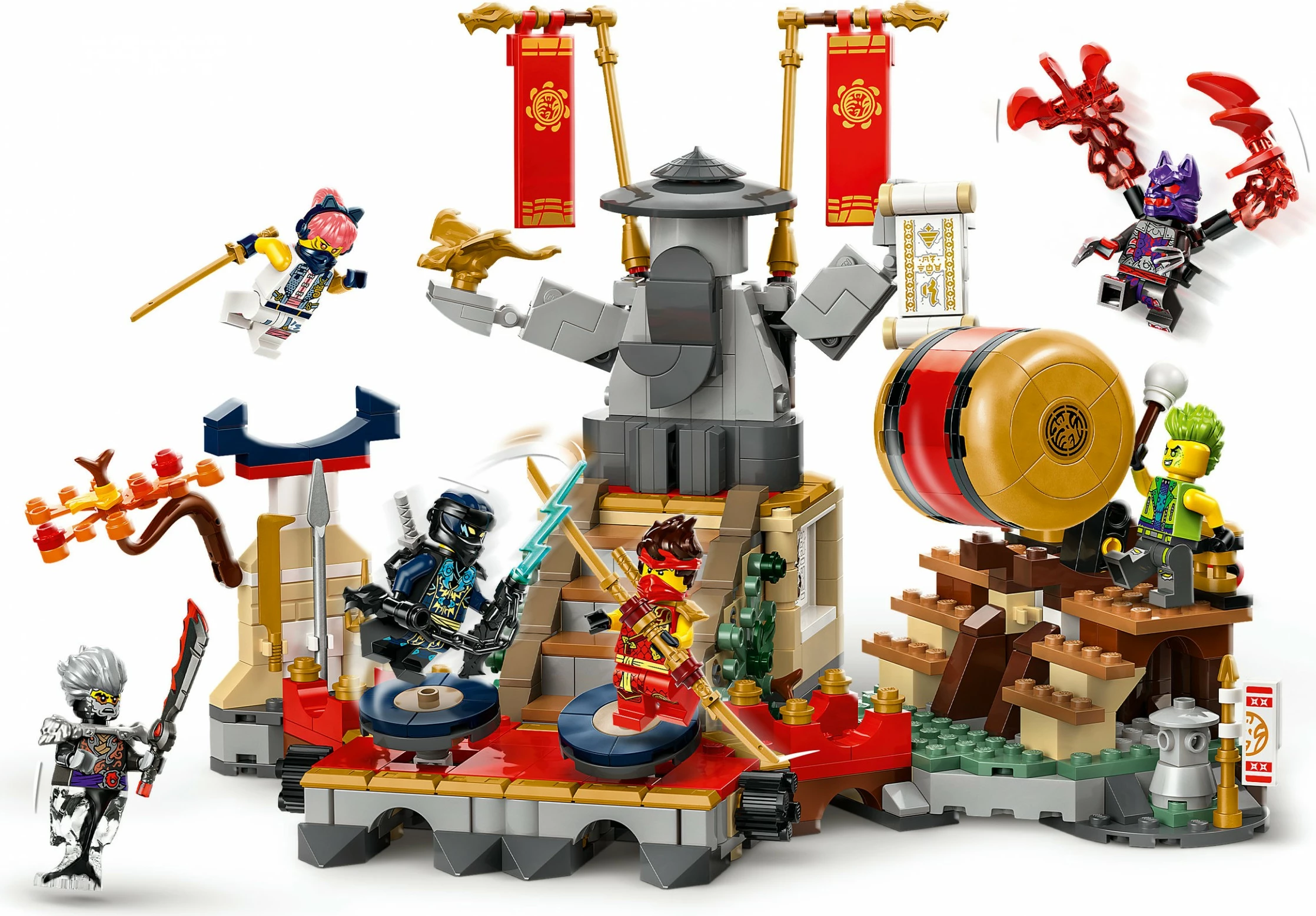 Set ndërtimi LEGO NINJAGO Tournament Battle Arena 71818, 659 pjesë, shumëngjyrëshe