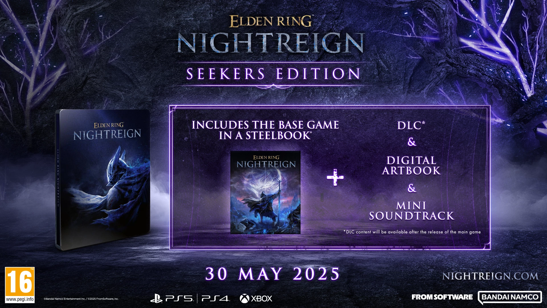 Lojë PS5 Bandai Namco Elden Ring Nightreign Seeker’s Edition (Deluxe + Steelbook)