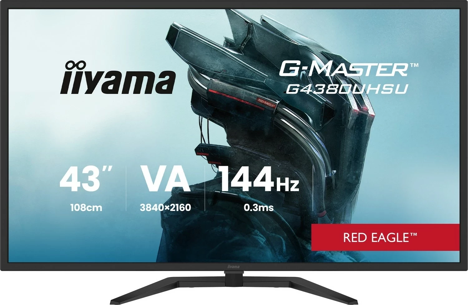 Monitor iiyama G-Master G4380UHSU-B2, 42.5", 4K, 144Hz, VA, i zi