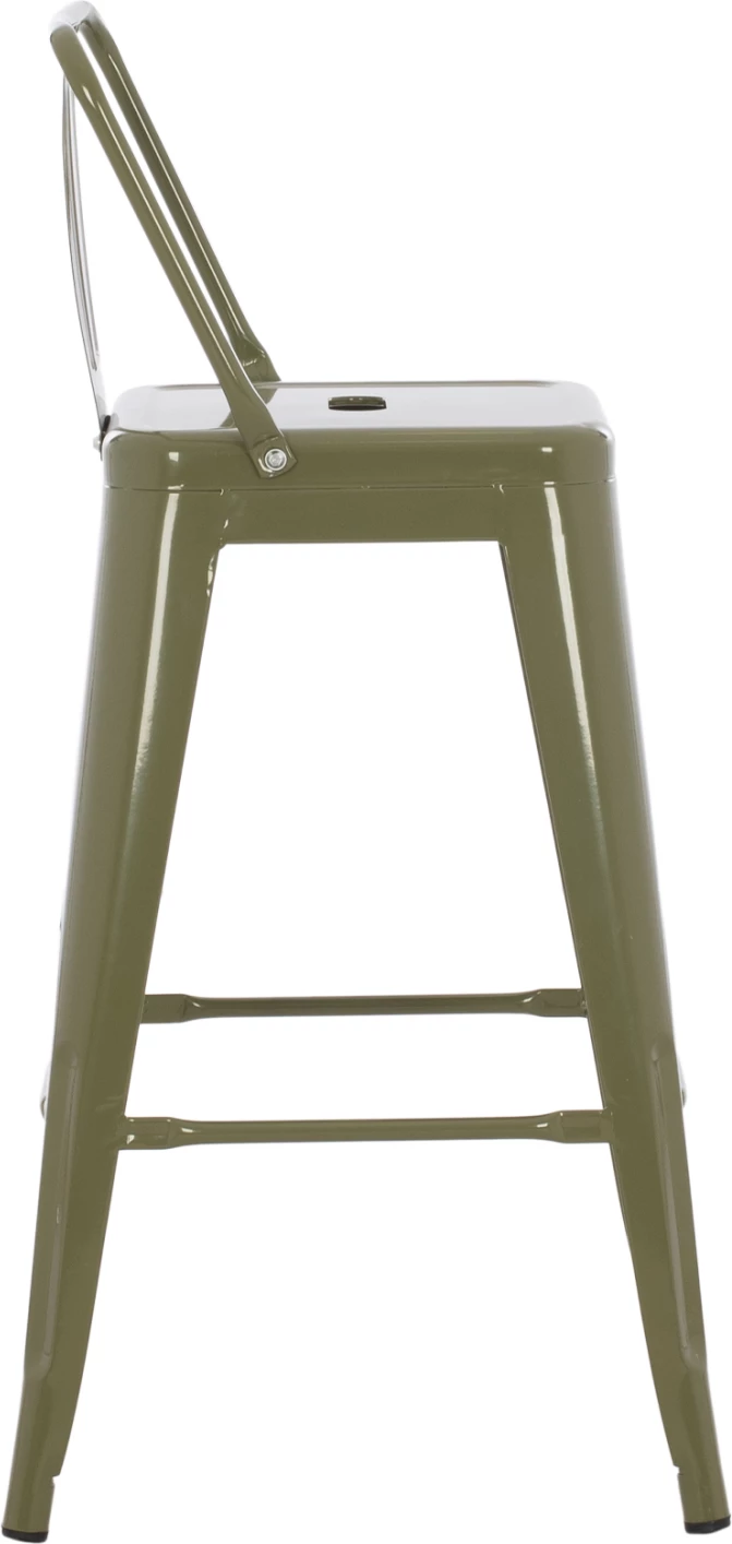 Karrige për bar, mesatare, metalike, ngjyrë ulliri e errët, FH8574.03, 42x42x98 cm