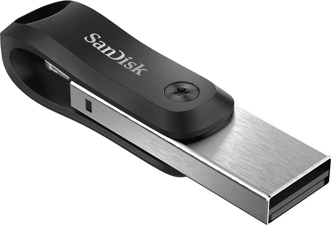 USB SanDisk iXpand, 64 GB, USB Type-A / Lightning, 3.2 Gen 2, i zi, argjendtë