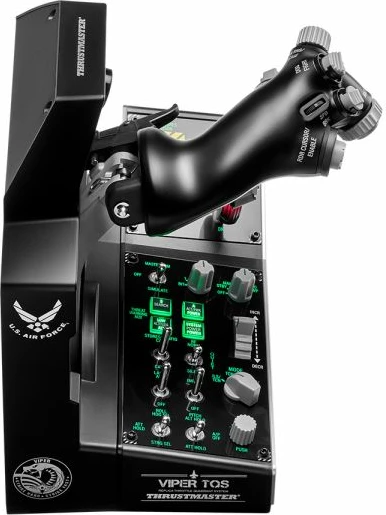 Sistem throttle për simulator fluturimi Thrustmaster Viper TQS Mission Pack për PC, replikë metal 1:1, 64 butona, Worldwide Version, zi/argjendtë