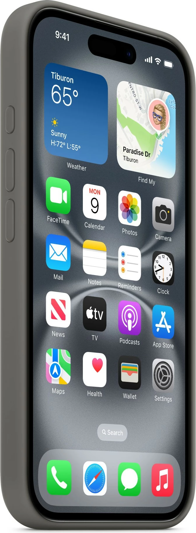 Mbështjellës silikon Apple iPhone16 me MagSafe, Gri Gur