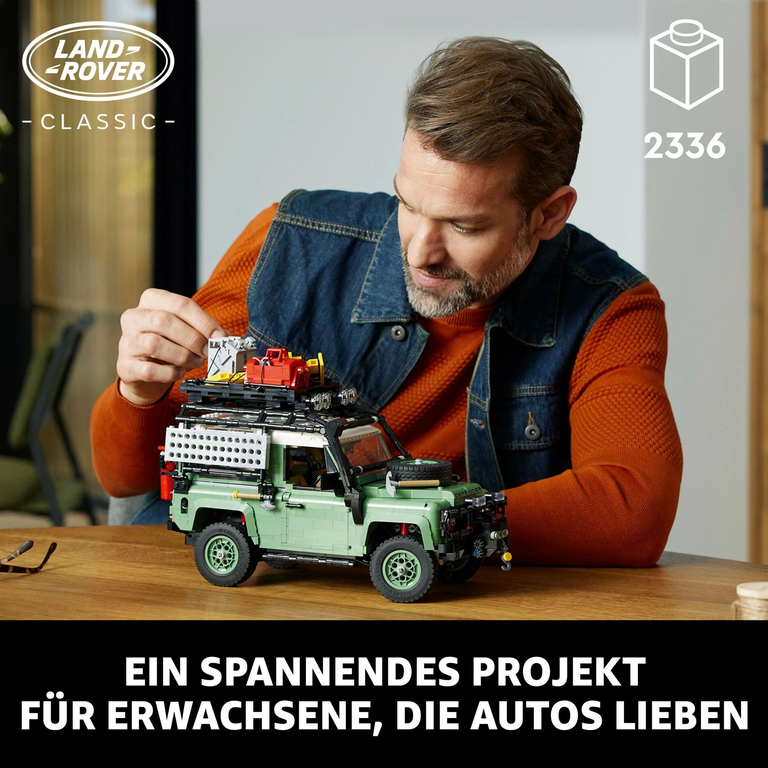 Set ndërtimi LEGO ICONS Land Rover Classic Defender 90, 2336 pjesë, Multikolor