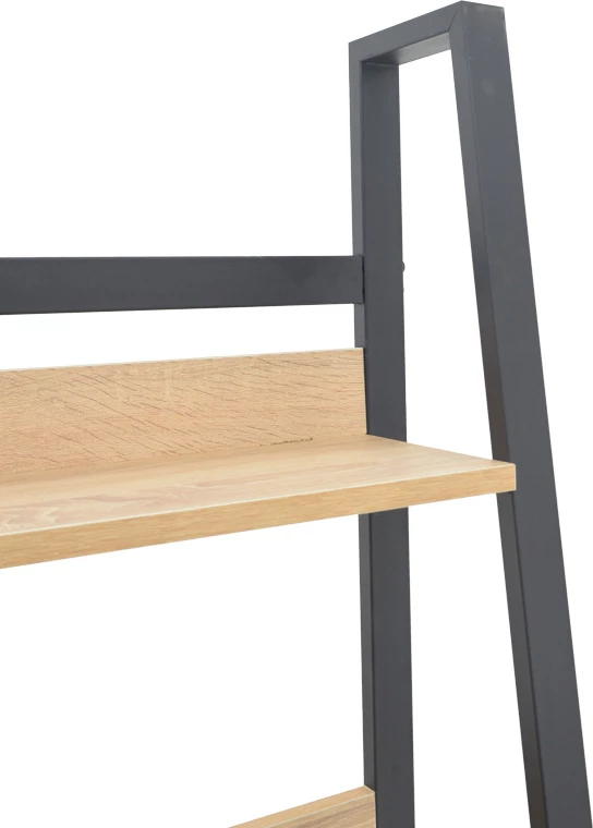 Raft librash Ryder, ngjyrë lis e zezë, 75x36x185cm